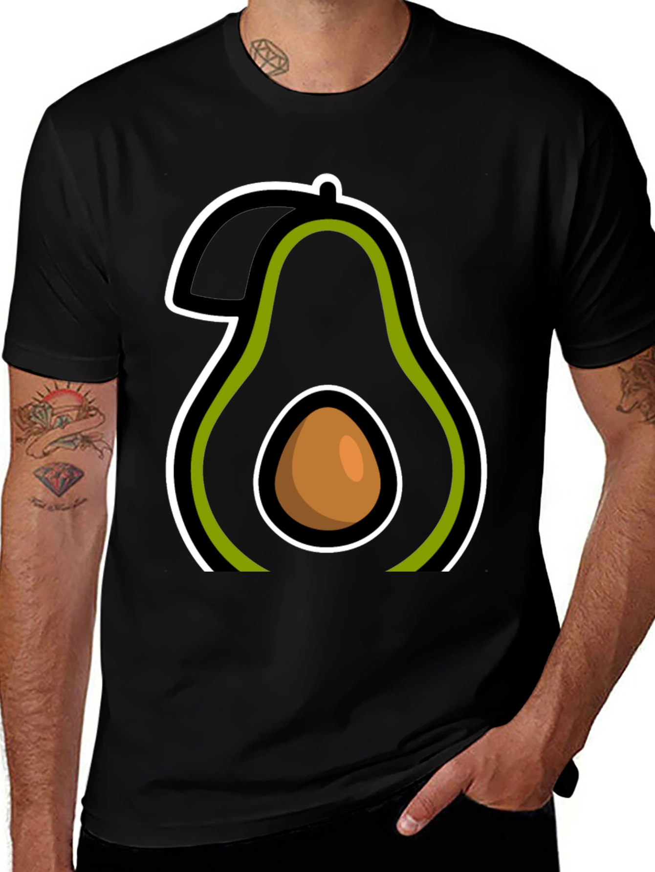 Avocado Graphic Tee - Casual Comfort