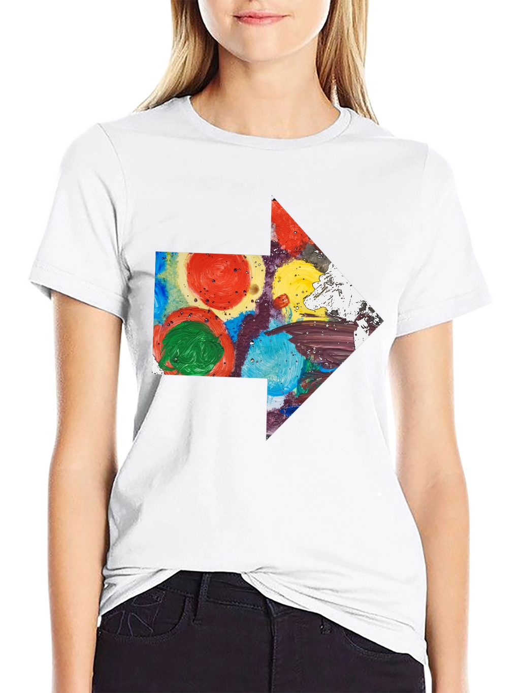 Abstract Arrow Graphic T-Shirt - Artsy Design