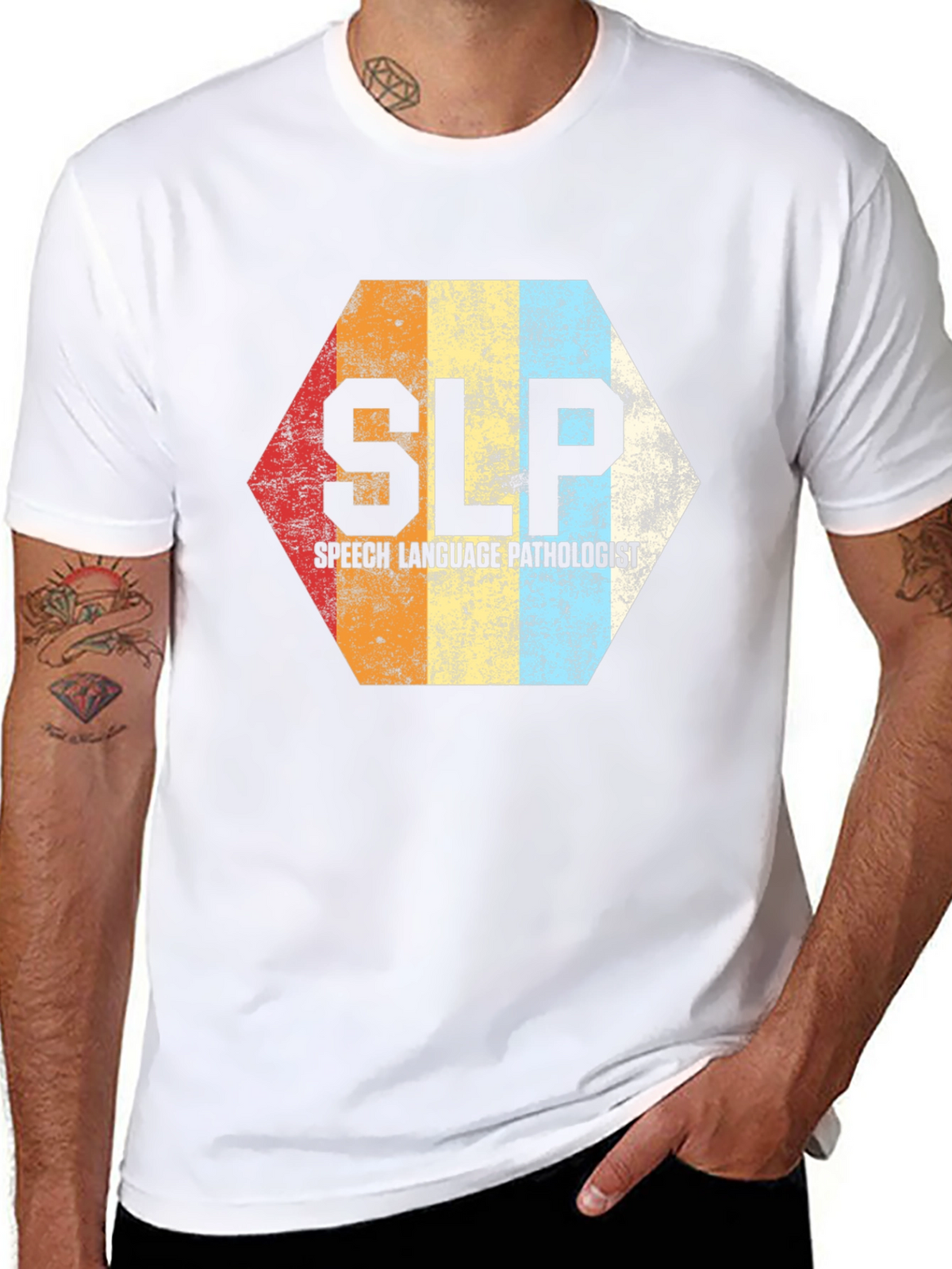 SLP Speech Language Pathologist Retro T-Shirt