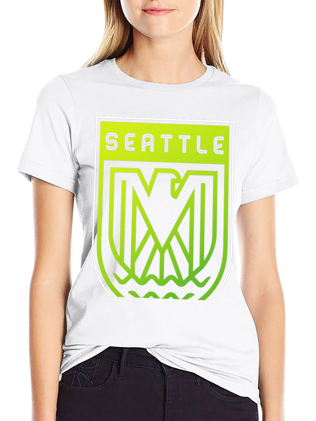 Seattle Emblem Graphic Tee - Black