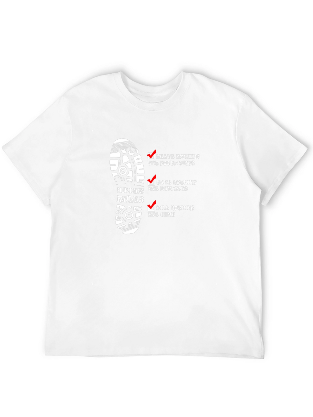 Hiking Rules T-Shirt - Footprint Design