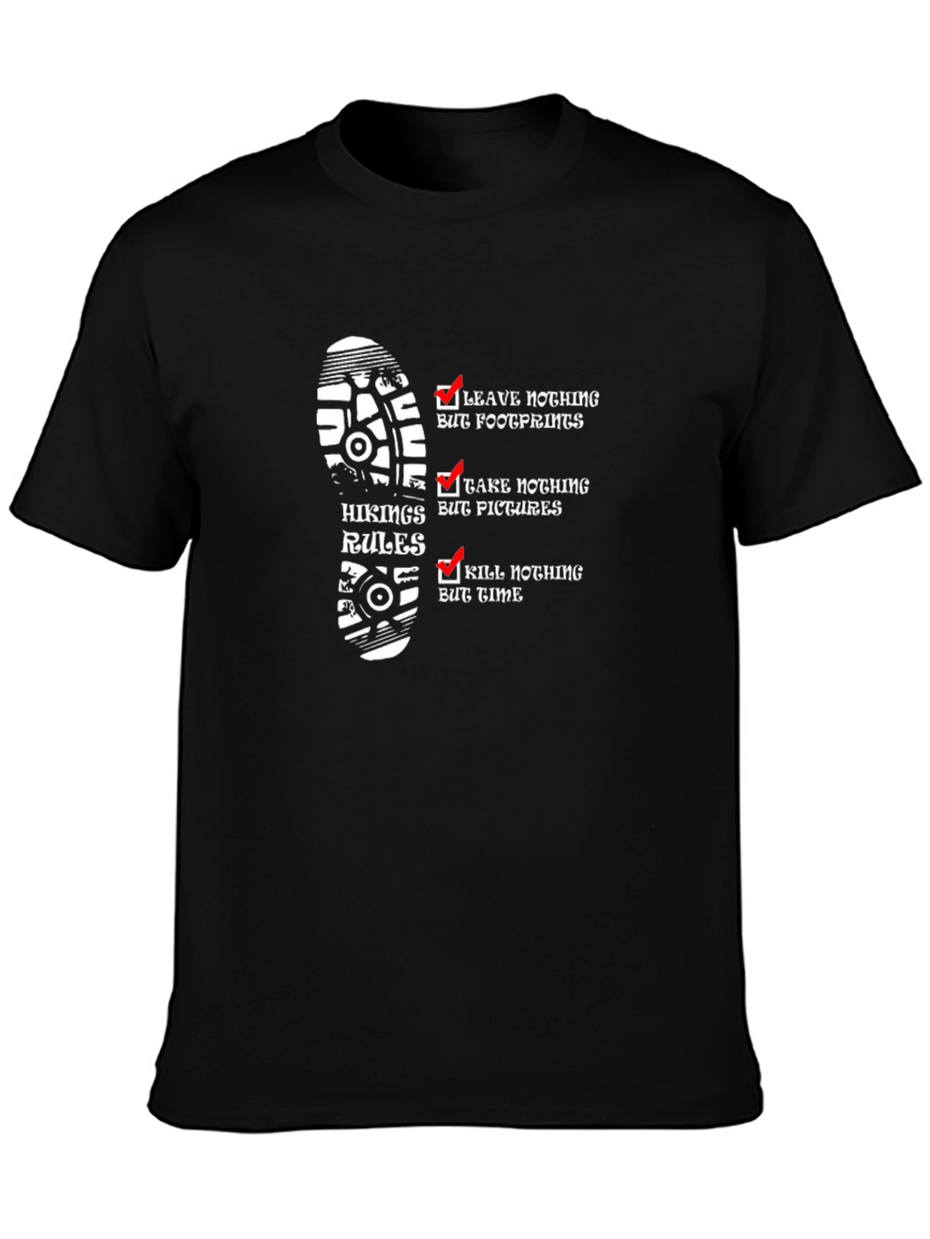 Hiking Rules T-Shirt - Footprint Design