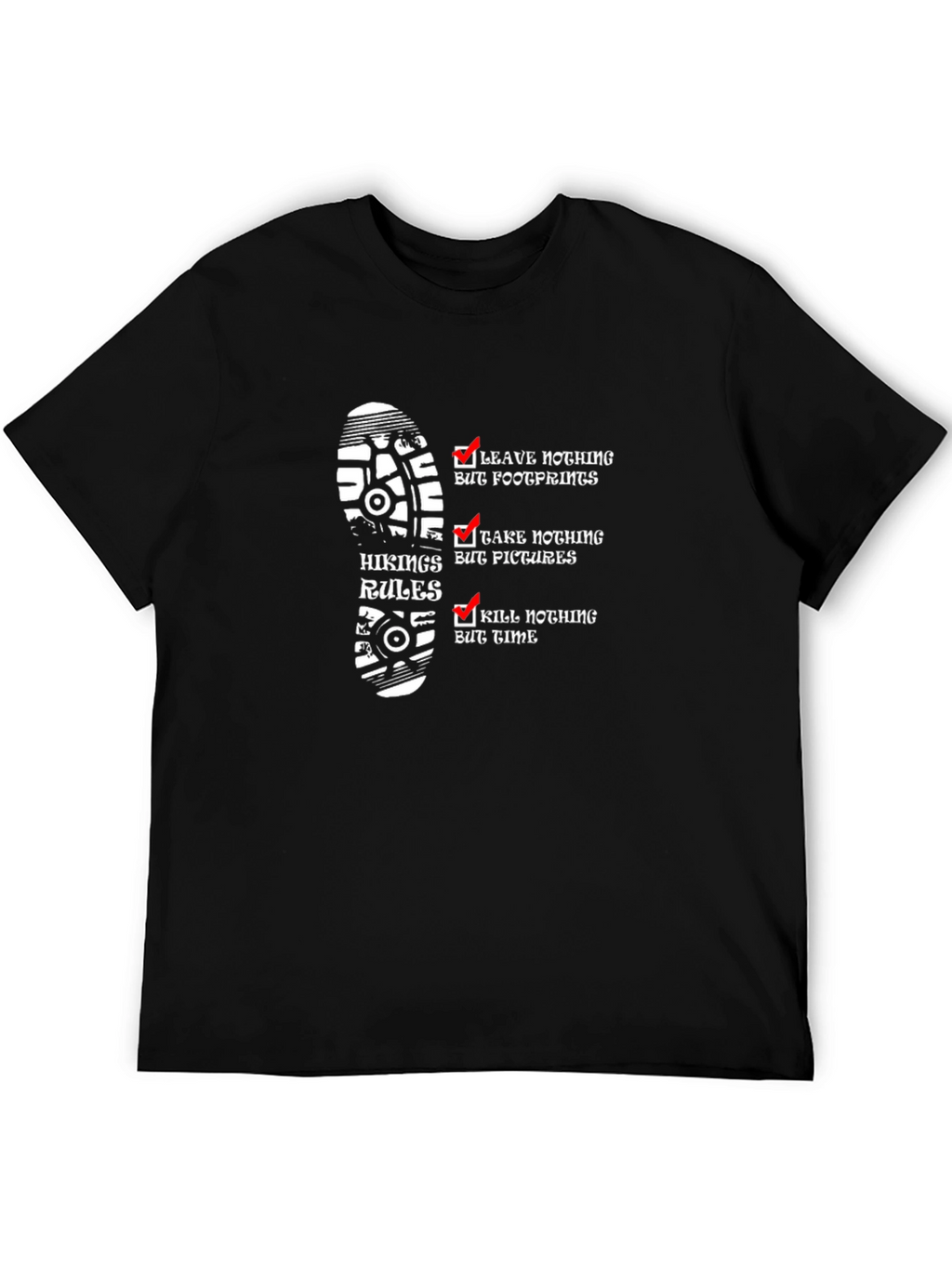Hiking Rules T-Shirt - Footprint Design