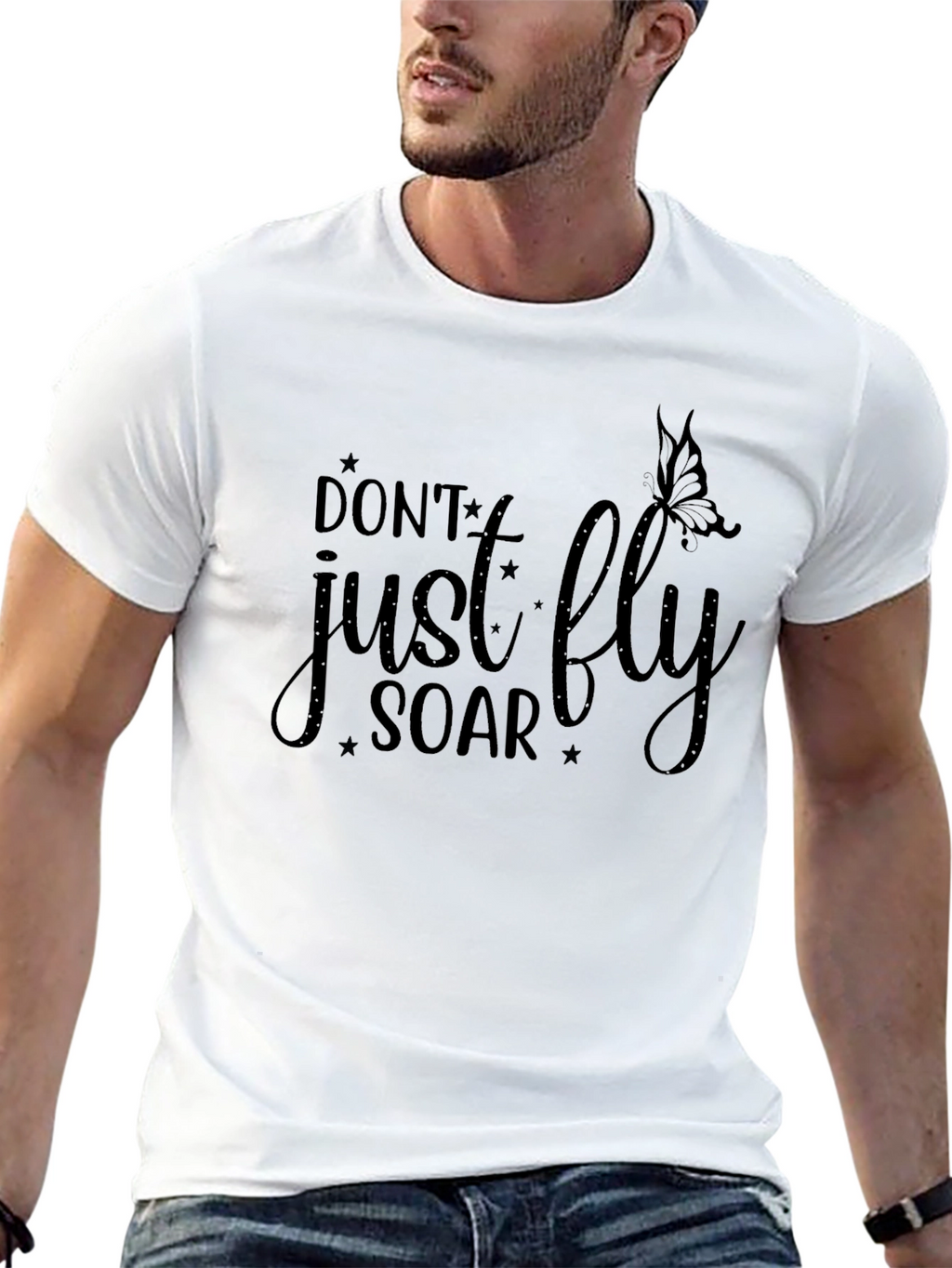 Inspirational Dont Just Fly Soar Black T-Shirt