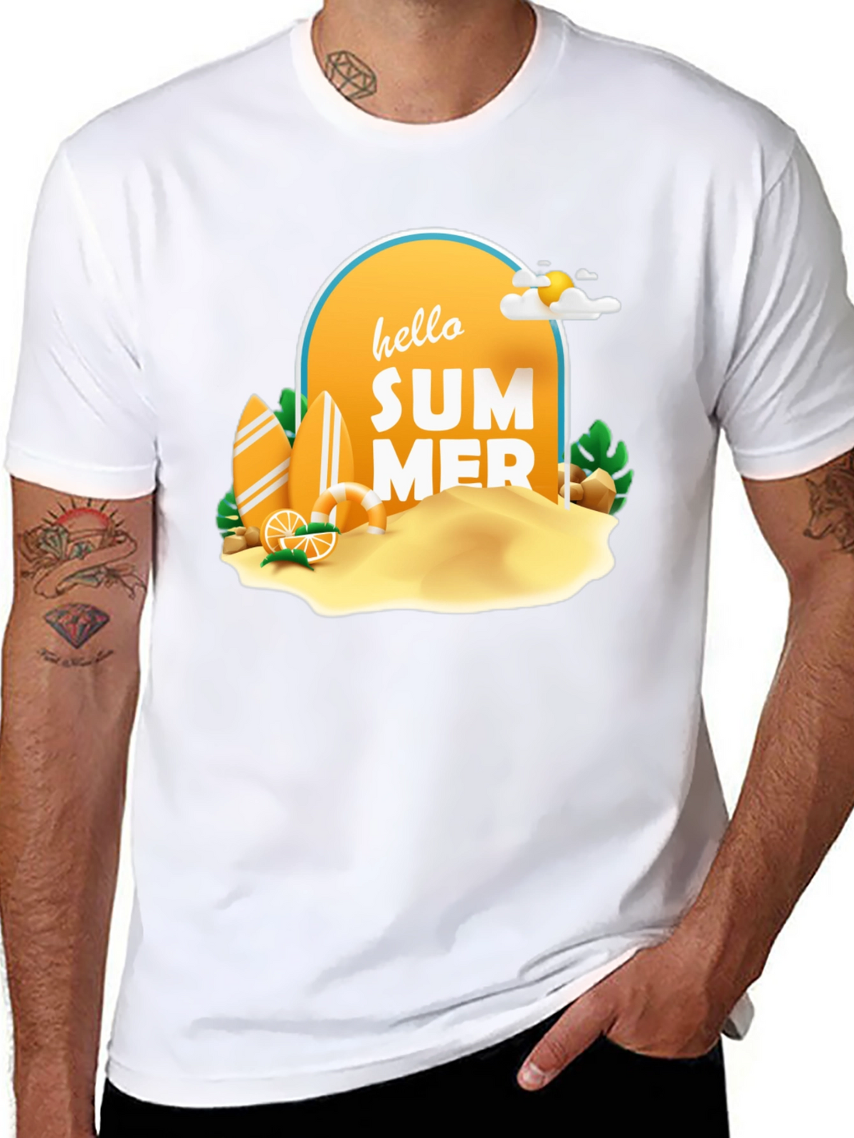 Hello Summer T-Shirt - Beach Vacation Tee
