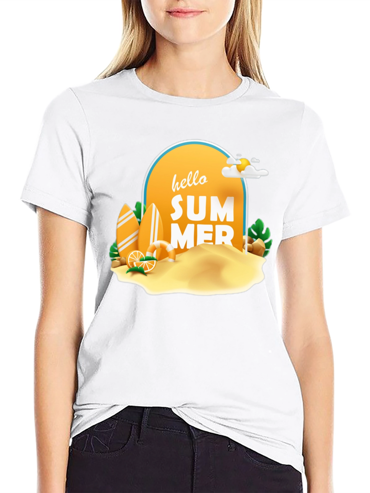 Hello Summer T-Shirt - Beach Vacation Tee