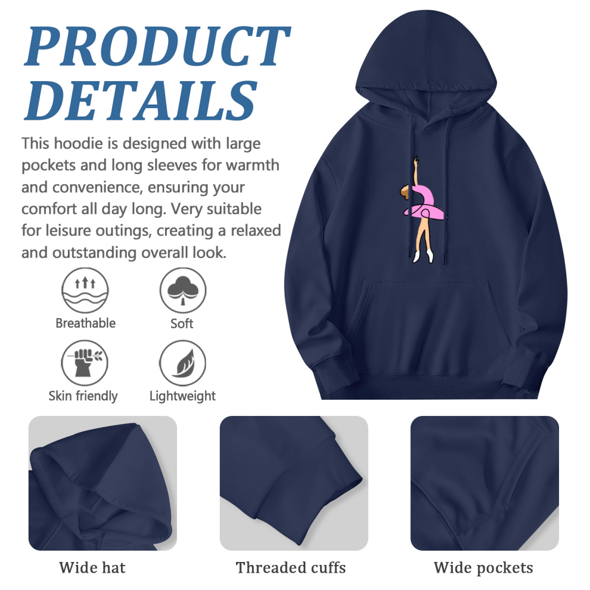 Ballet Dancer Graphic Hoodie