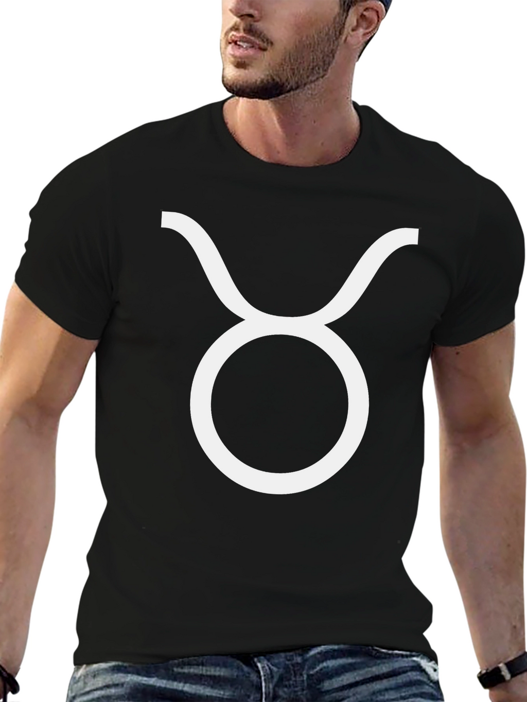 Taurus Zodiac Sign Black T-Shirt