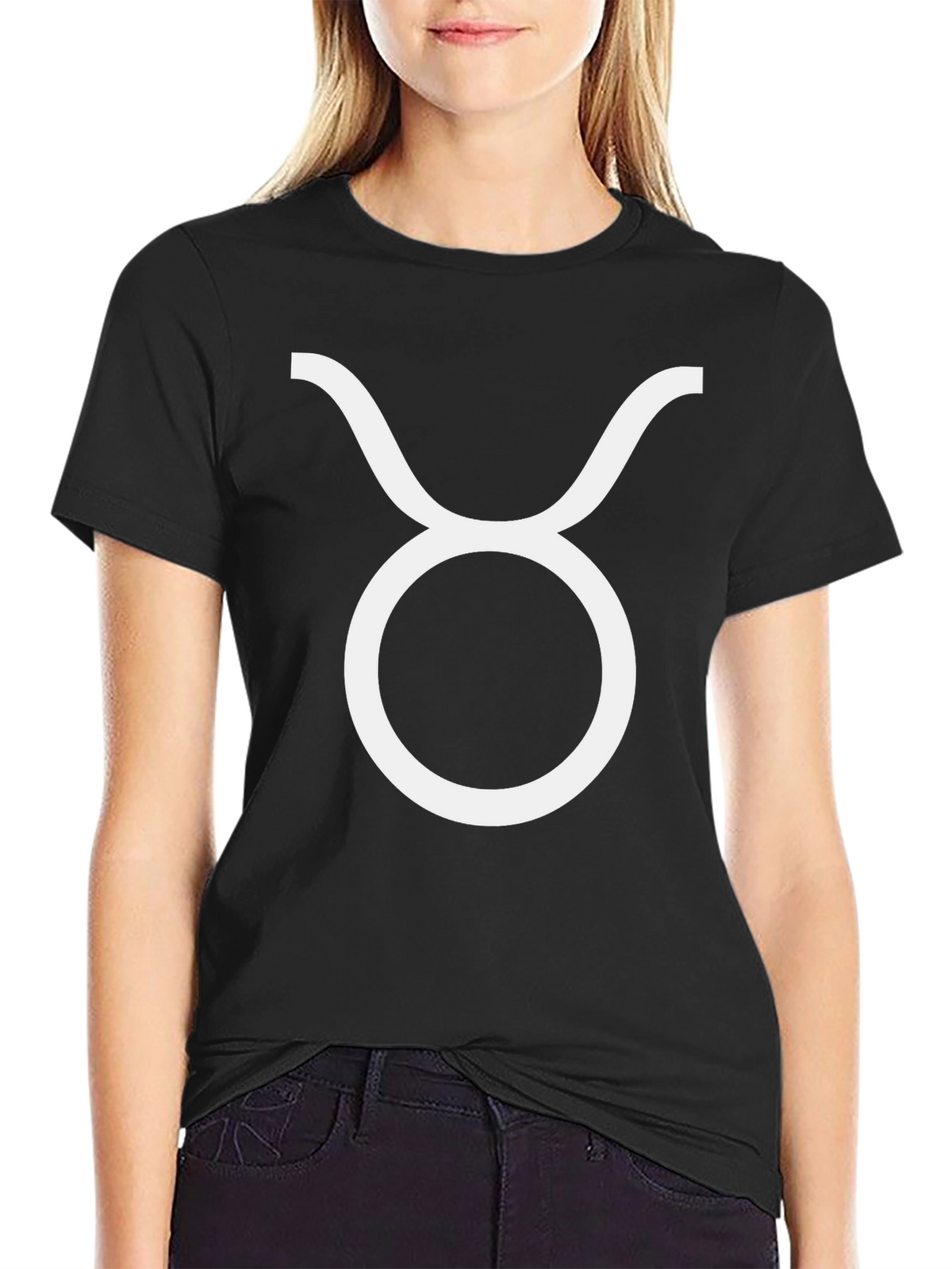 Taurus Zodiac Sign Black T-Shirt