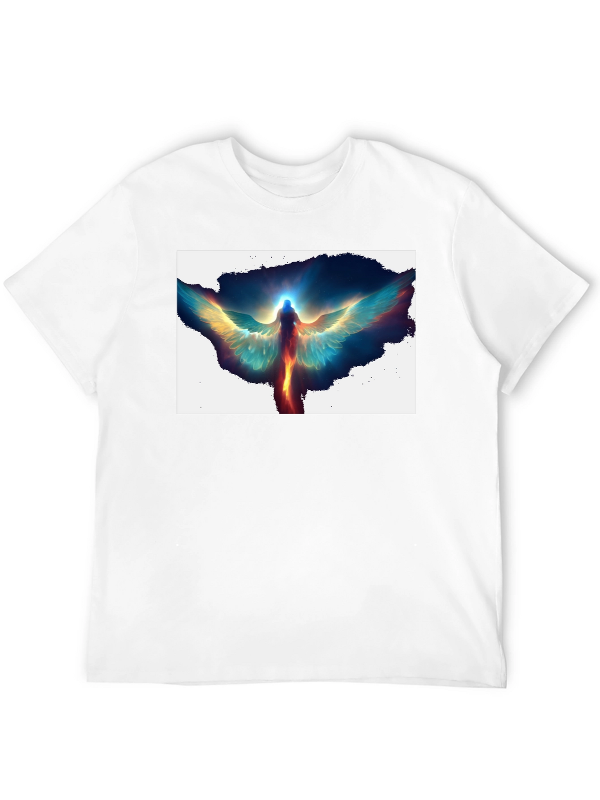 Angel Wings Graphic Print Black T-Shirt