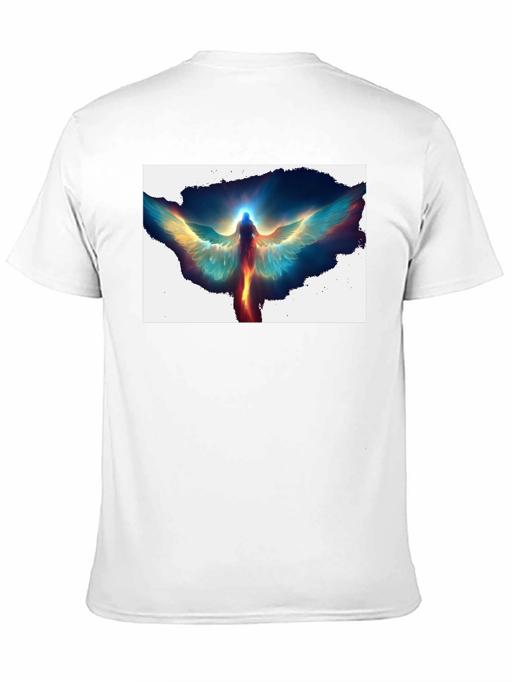 Angel Wings Graphic Print Black T-Shirt