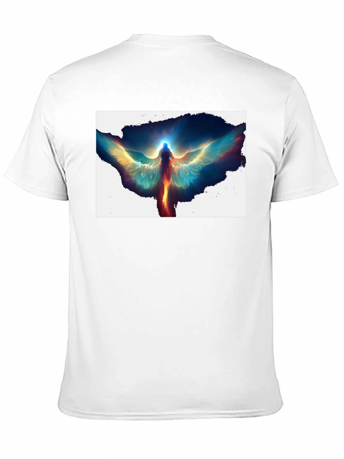 Angel Wings Graphic Print Black T-Shirt