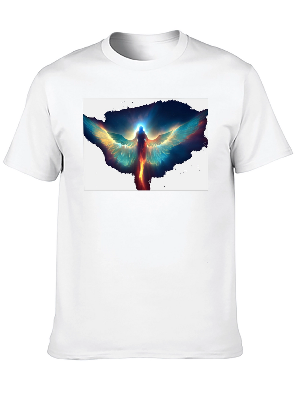Angel Wings Graphic Print Black T-Shirt