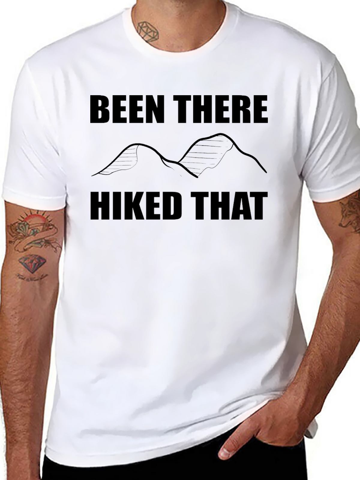 Hiking T-Shirt: Been There Hiked That - Black