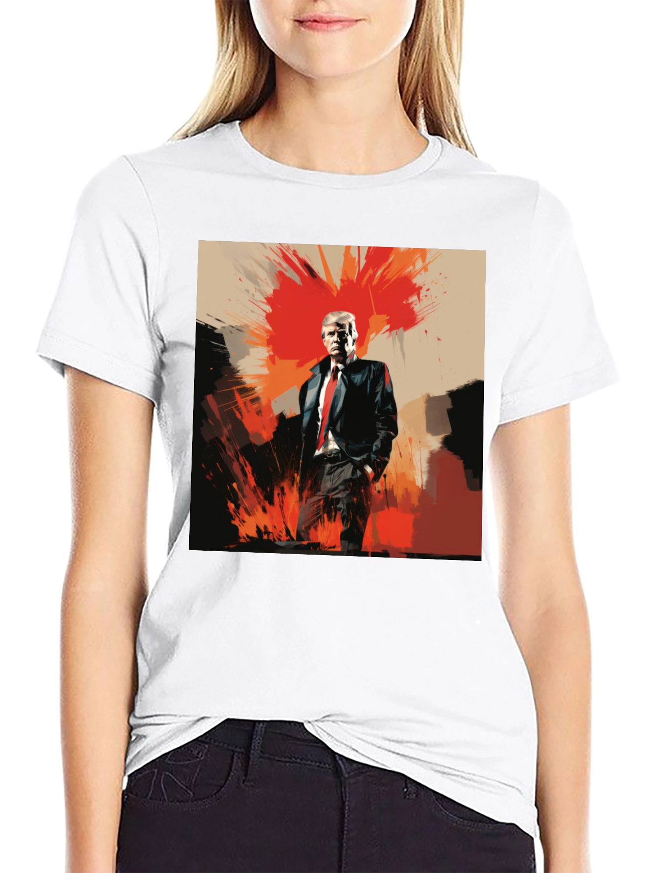 Bold Trump Graphic Tee - Black