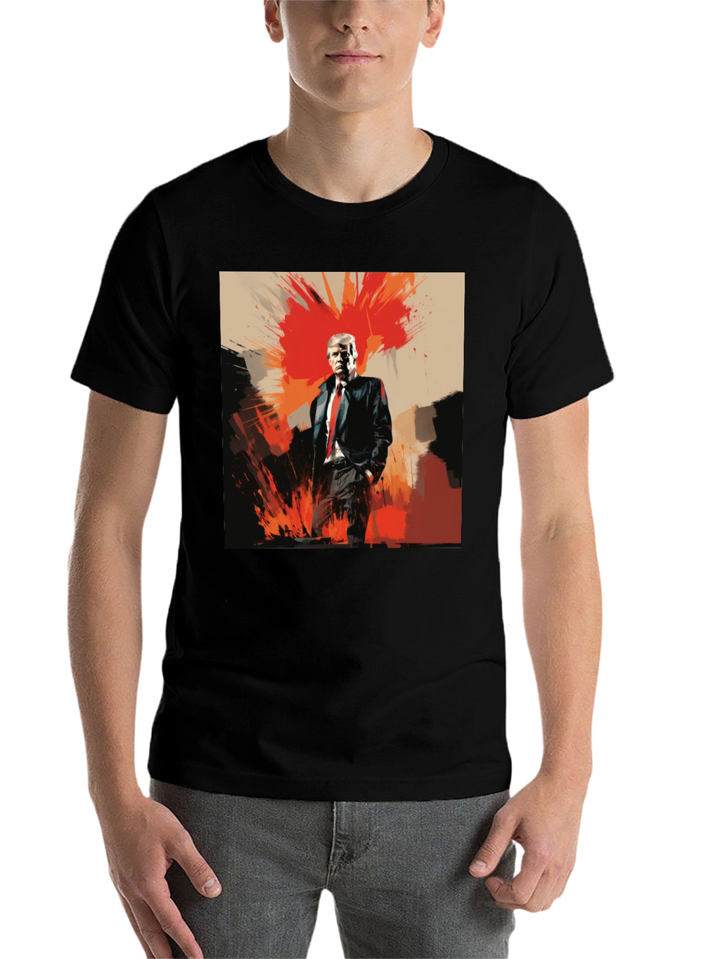 Bold Trump Graphic Tee - Black