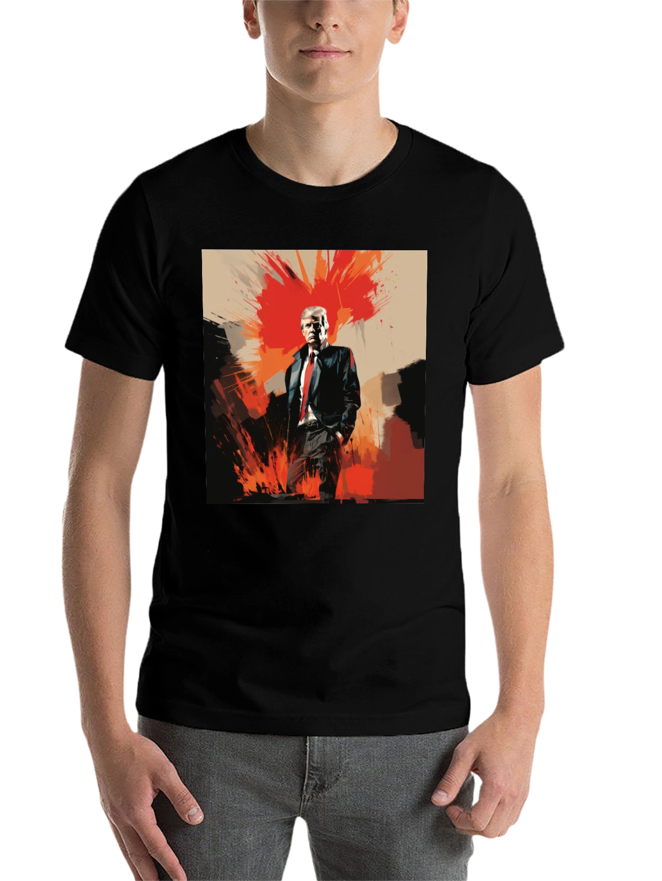 Bold Trump Graphic Tee - Black