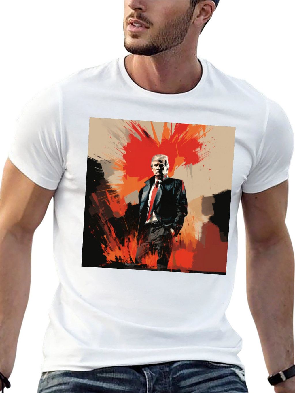 Bold Trump Graphic Tee - Black