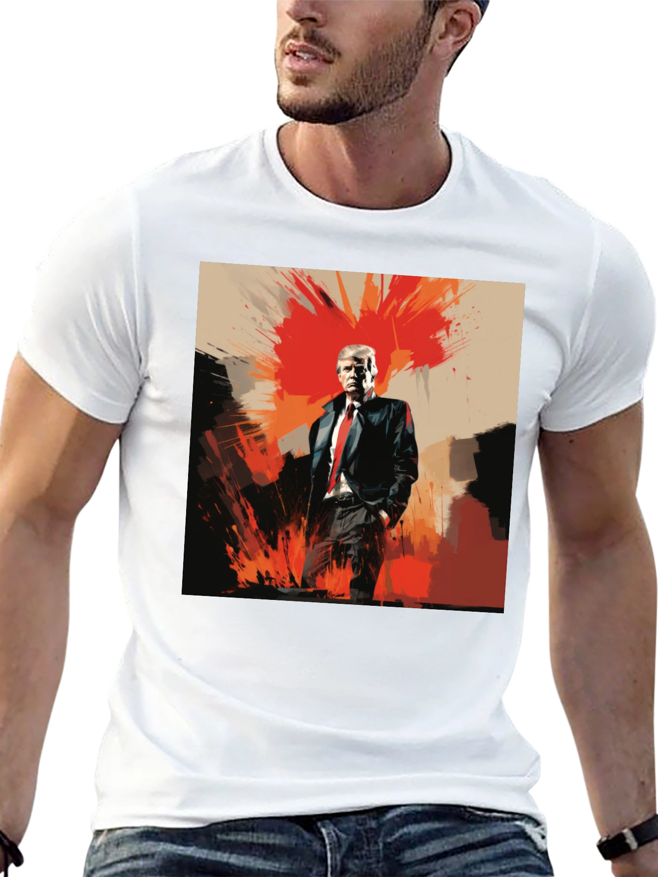 Bold Trump Graphic Tee - Black