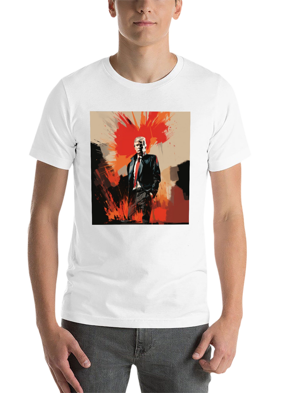 Bold Trump Graphic Tee - Black