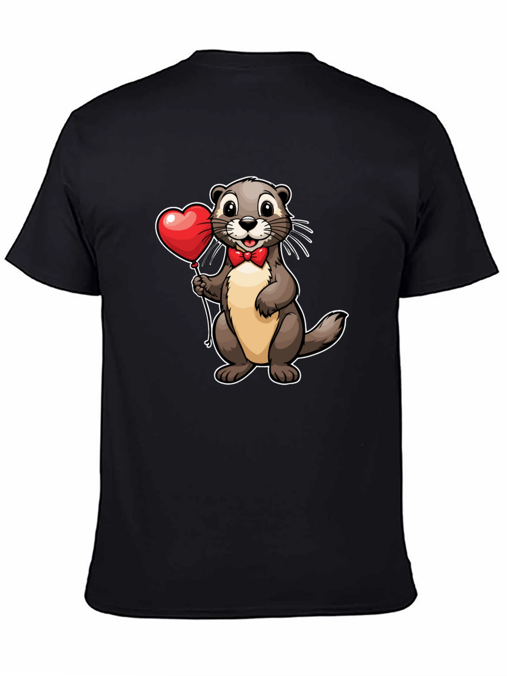 Otter with Heart Balloon T-Shirt - Valentines Day Tee