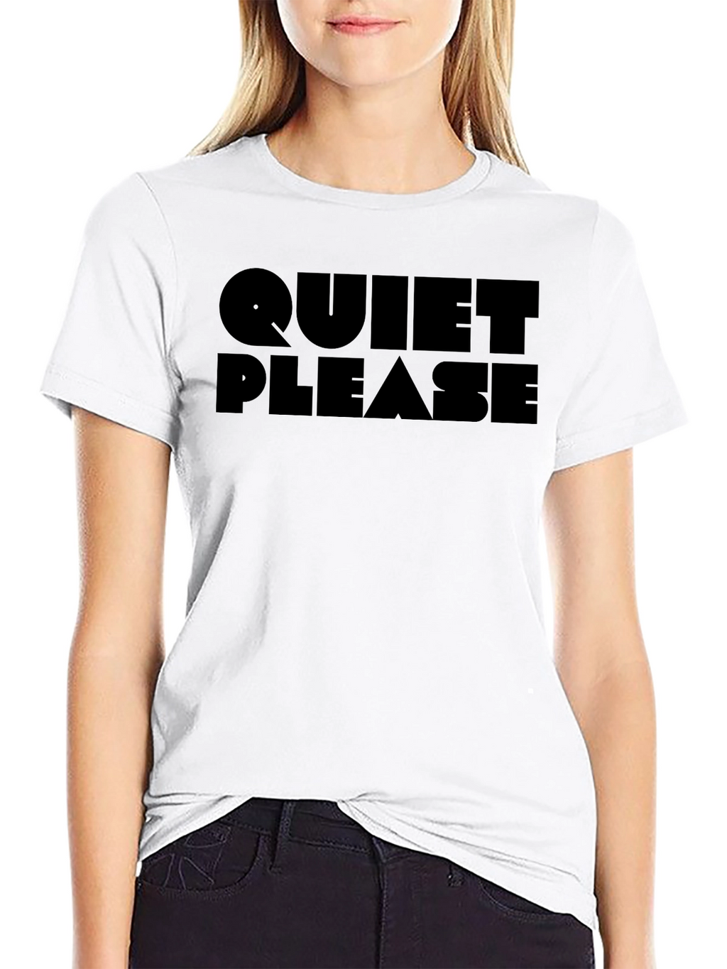 Quiet Please Graphic Tee - Soft Cotton Blend Shirt