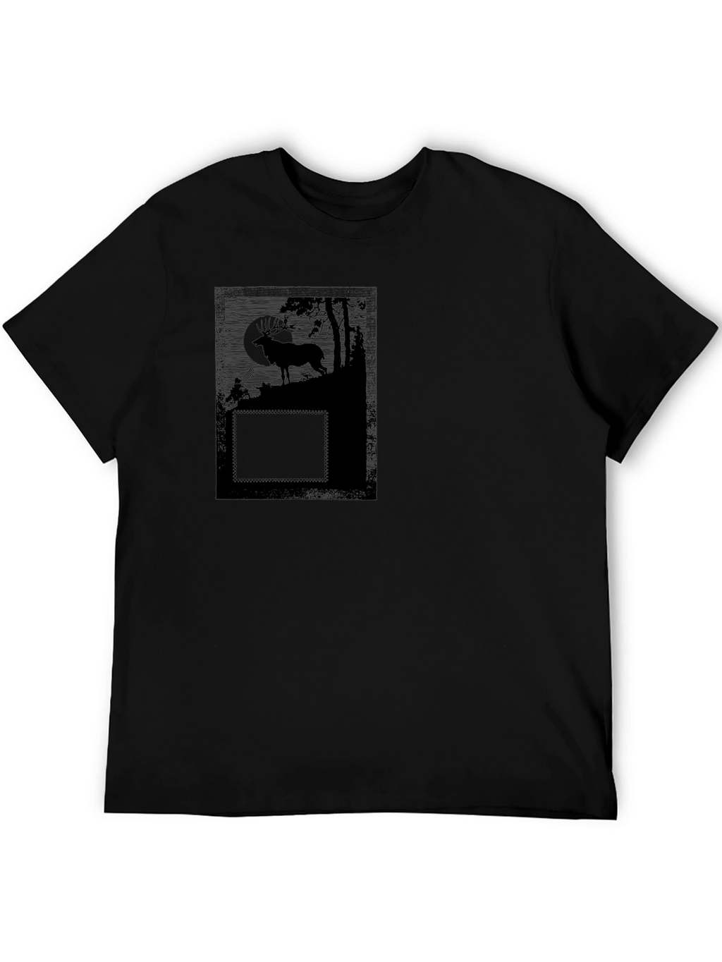 Black Deer Graphic T-Shirt