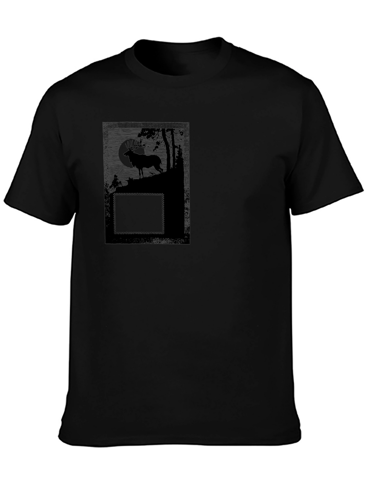 Black Deer Graphic T-Shirt