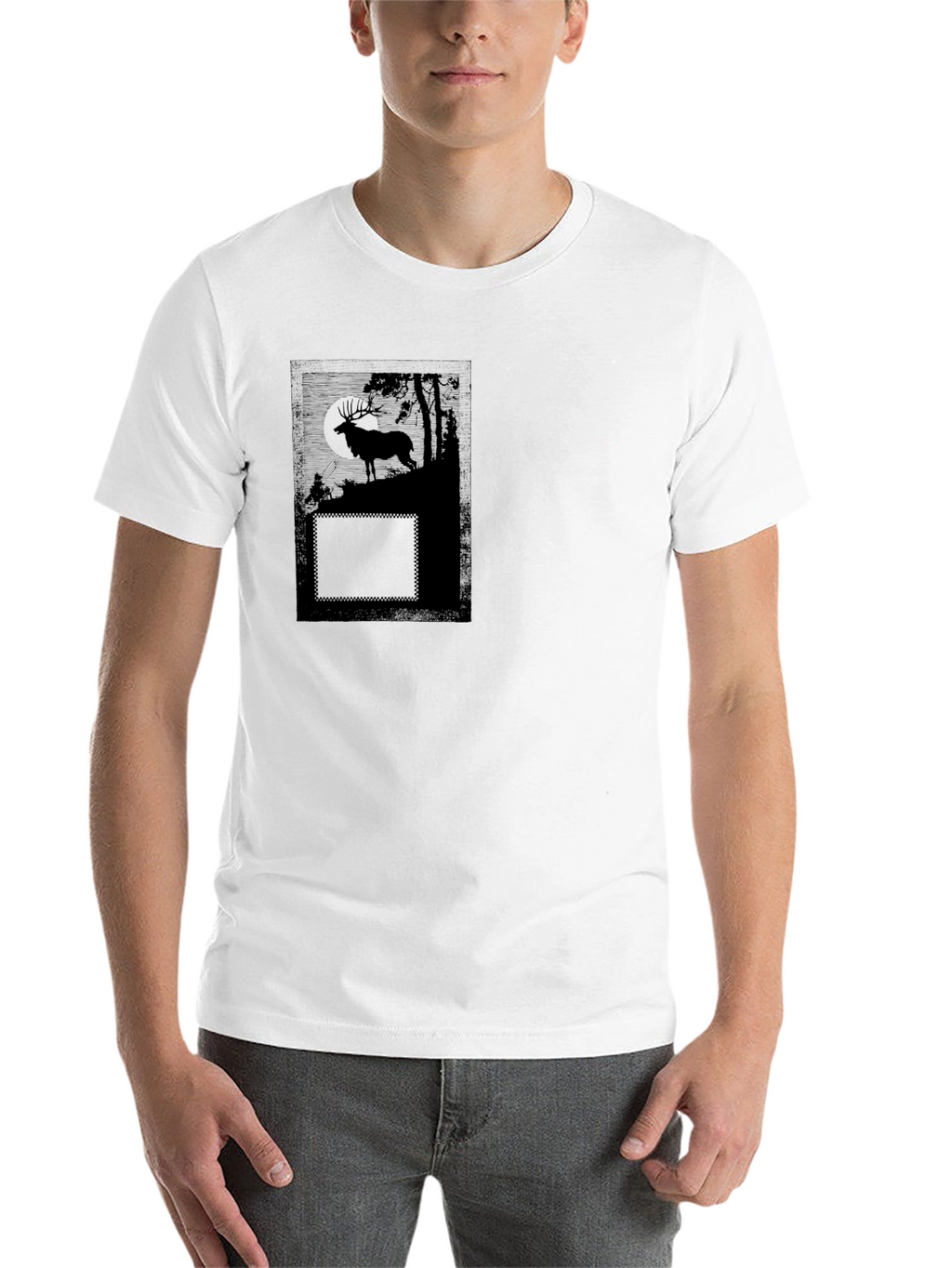 Black Deer Graphic T-Shirt