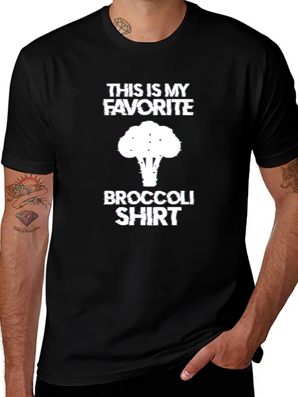 Favorite Broccoli T-Shirt - Funny Graphic Tee