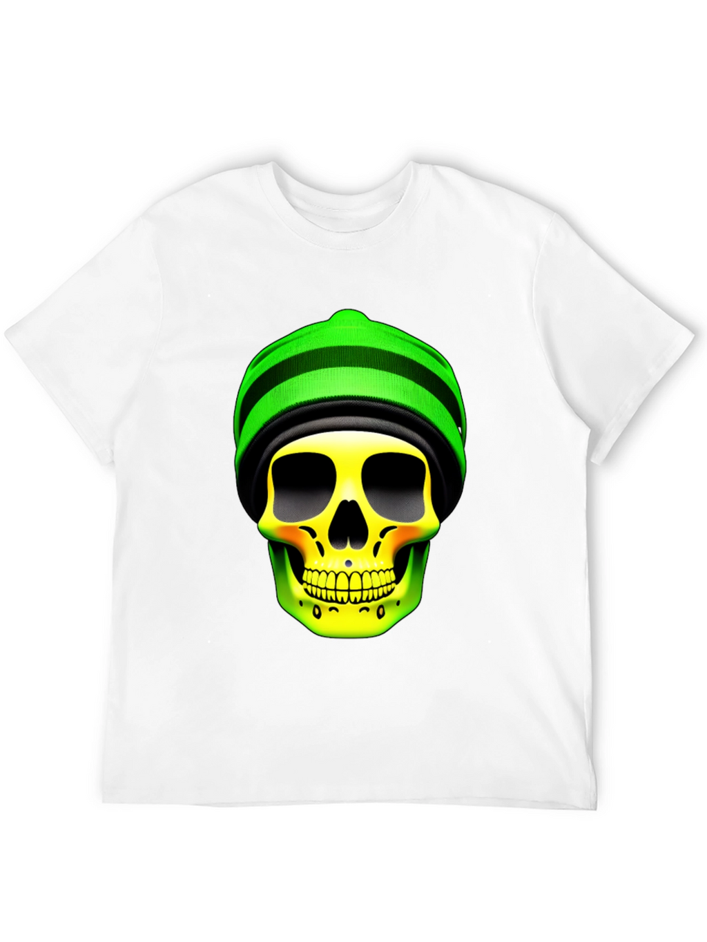 Skull with Beanie Graphic Tee