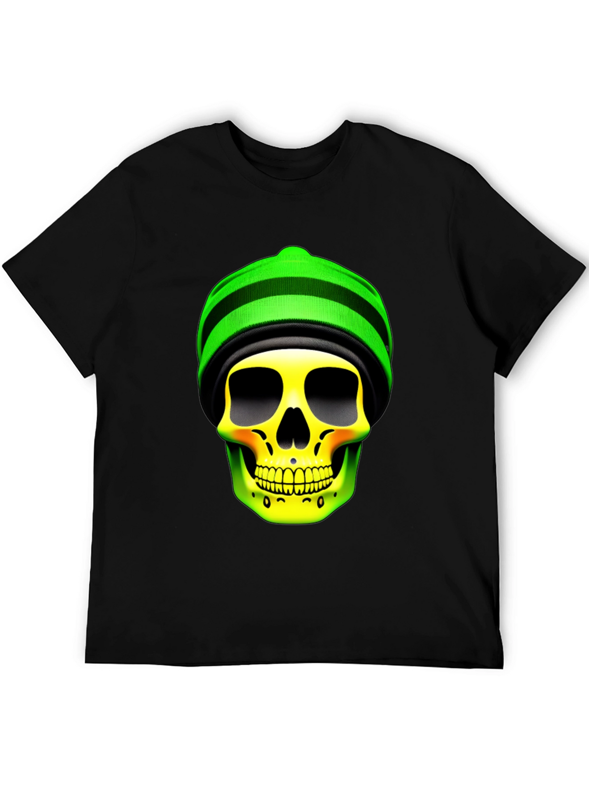 Skull with Beanie Graphic Tee