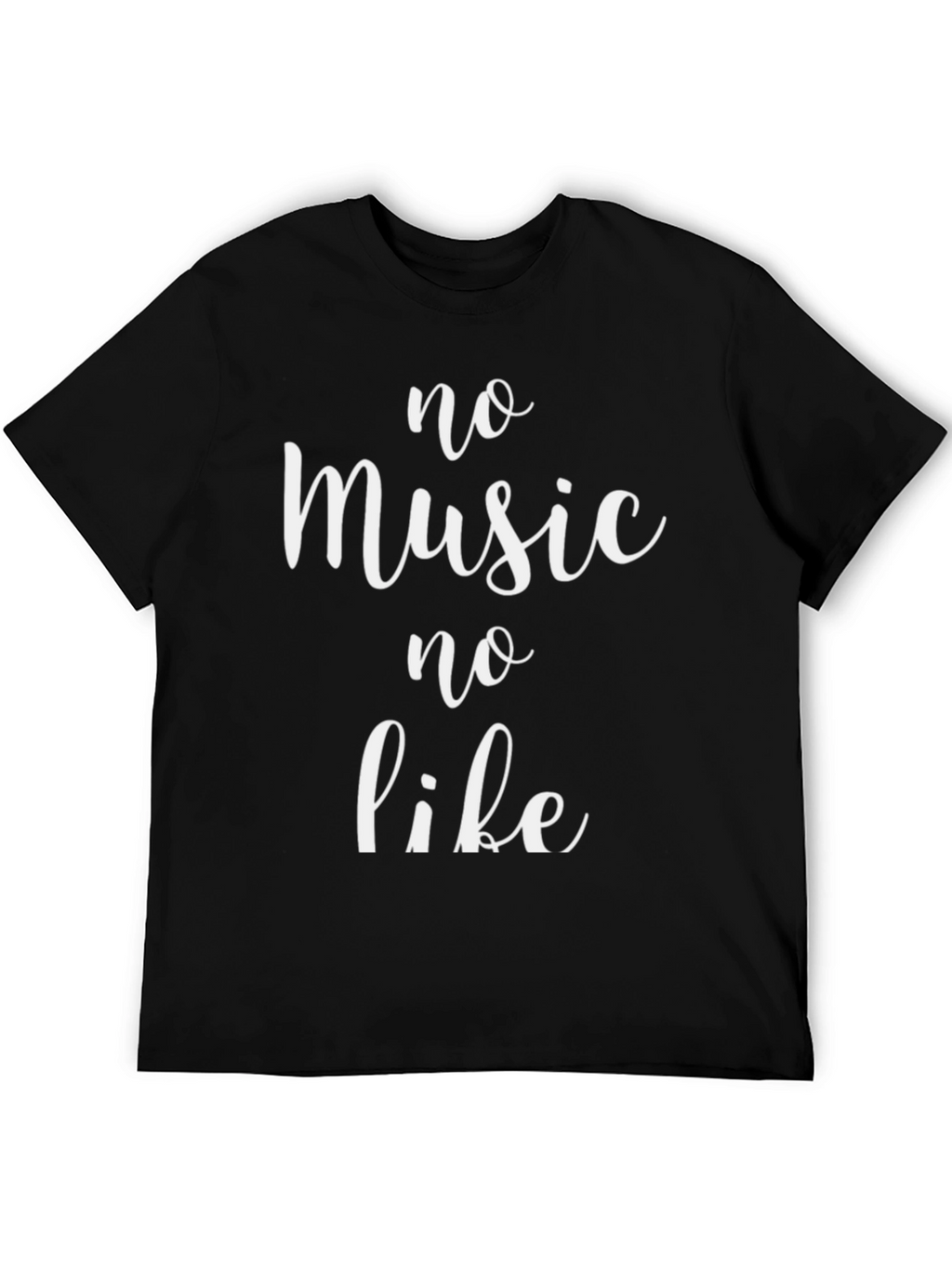 No Music No Life Black T-Shirt