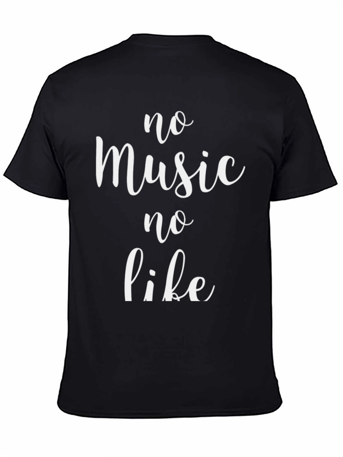 No Music No Life Black T-Shirt