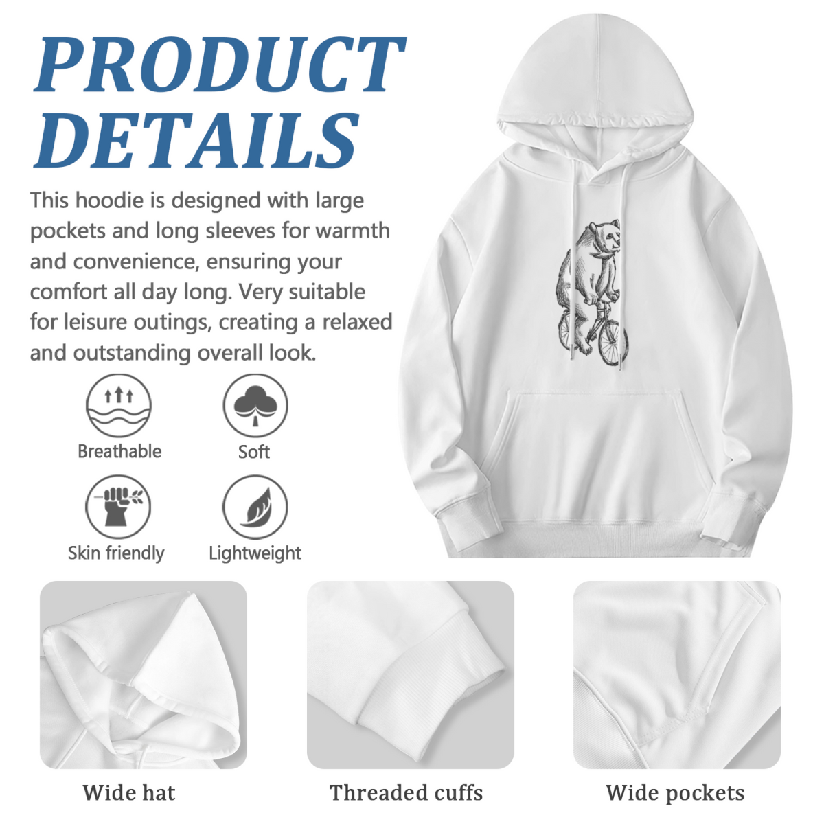 Wild Bear Graphic Hoodie