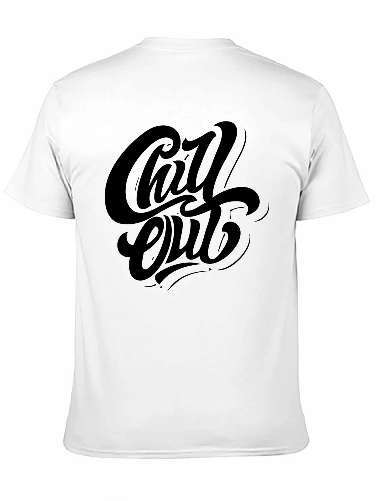 Chill Out Black Graphic Tee - Relaxed Style
