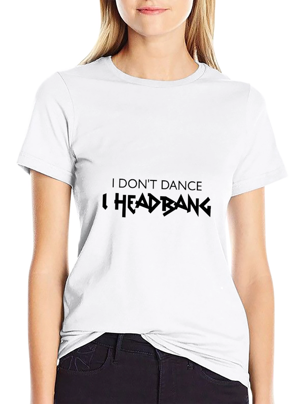 I Dont Dance I Headbang Black Graphic Tee