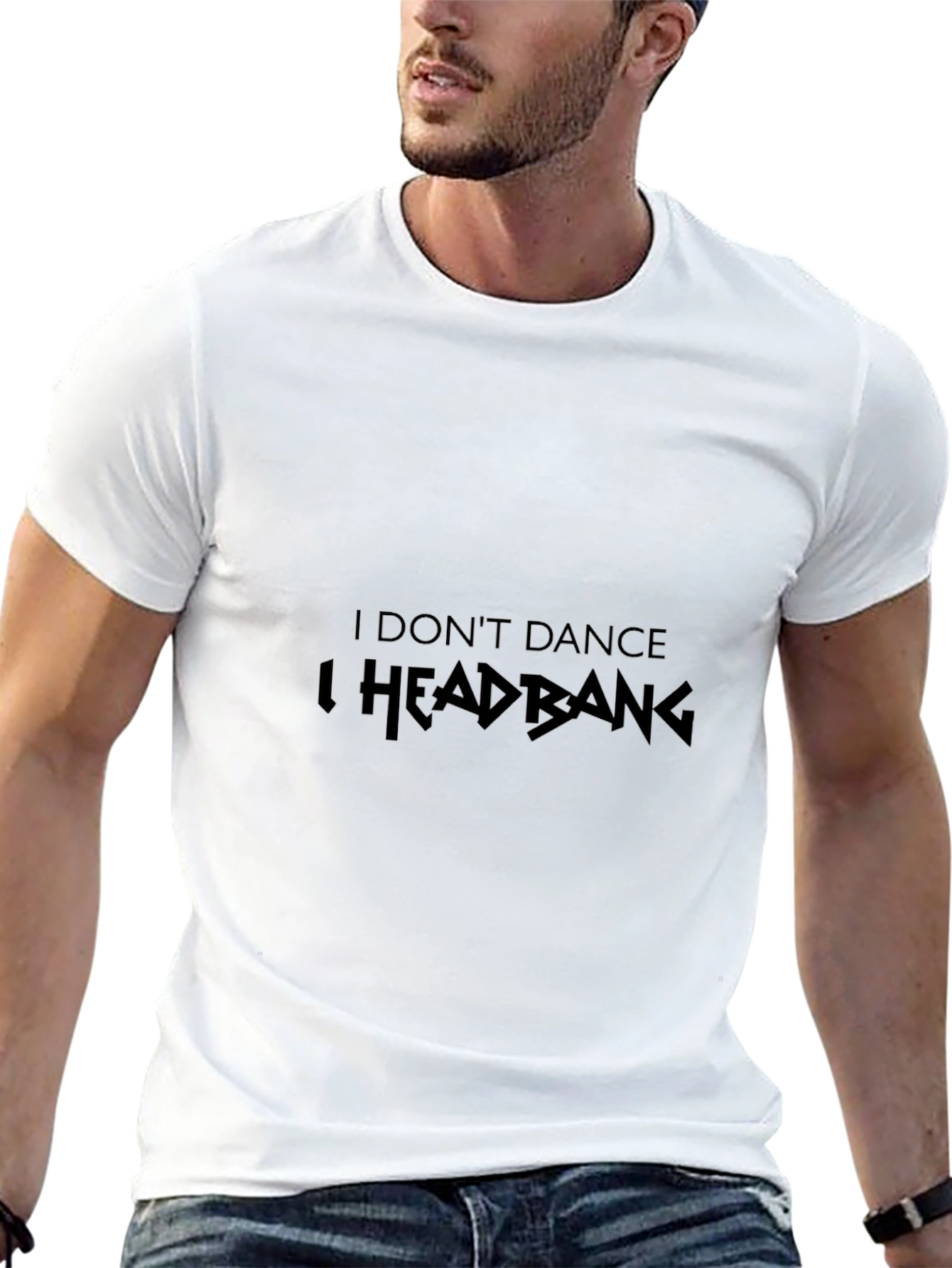 I Dont Dance I Headbang Black Graphic Tee
