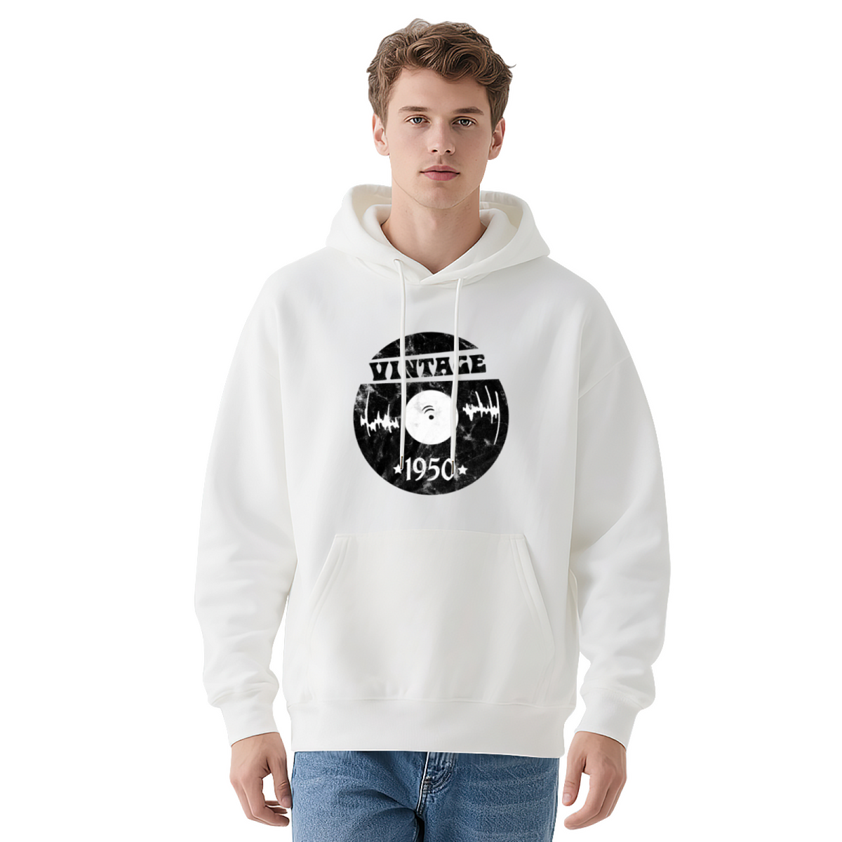 Vintage WiFi Moon Hoodie