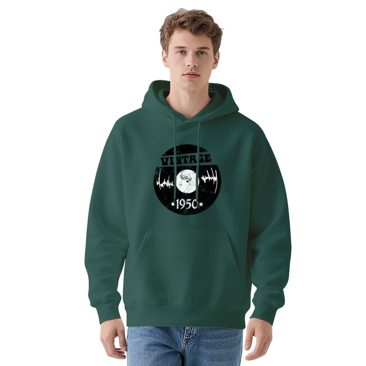 Vintage WiFi Moon Hoodie