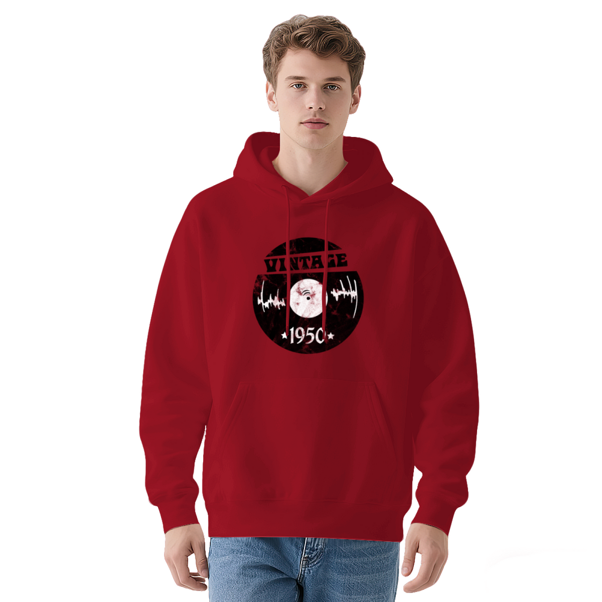 Vintage WiFi Moon Hoodie