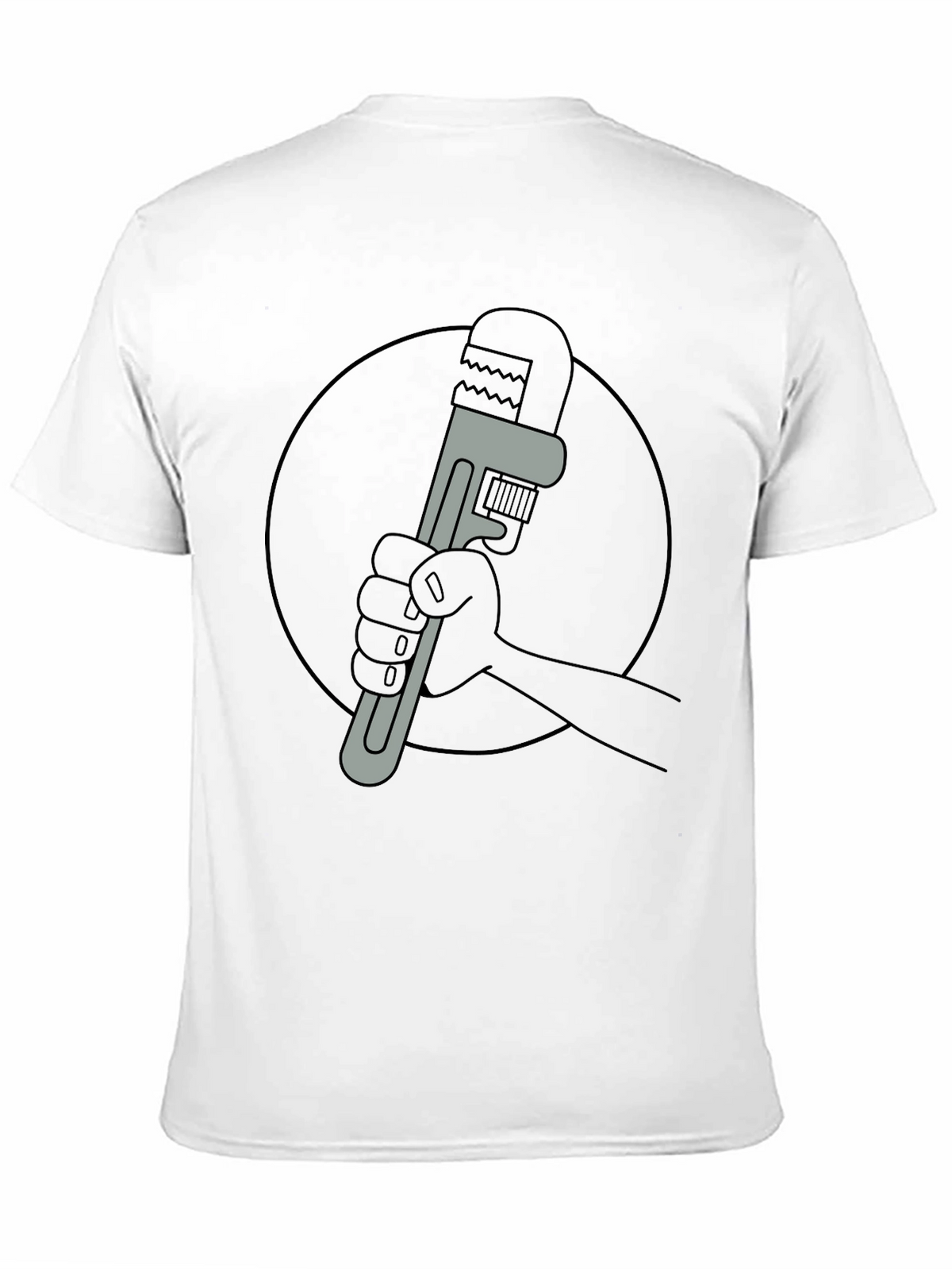 Cartoon Wrench Graphic Tee - Black