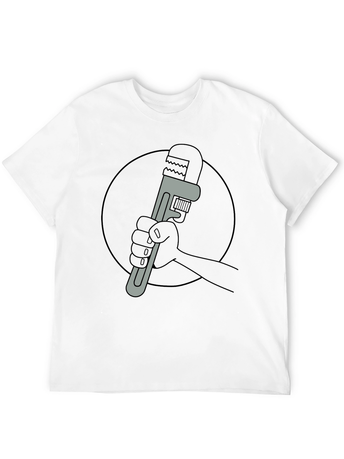 Cartoon Wrench Graphic Tee - Black