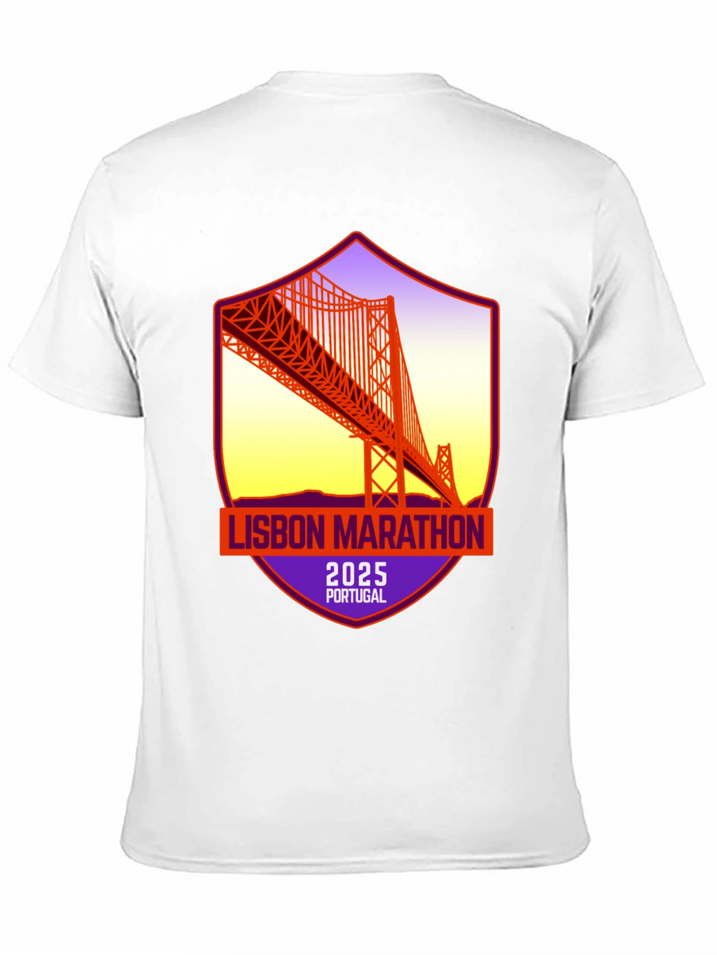 Lisbon Marathon 2025 T-Shirt: Portugal Bridge Design