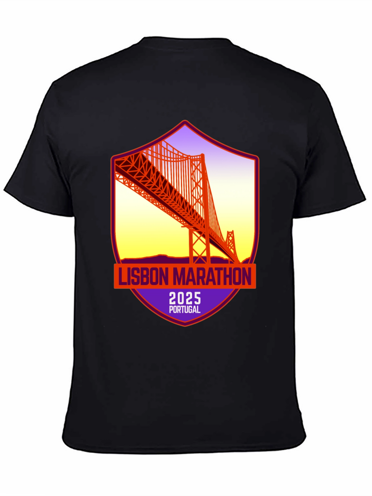 Lisbon Marathon 2025 T-Shirt: Portugal Bridge Design