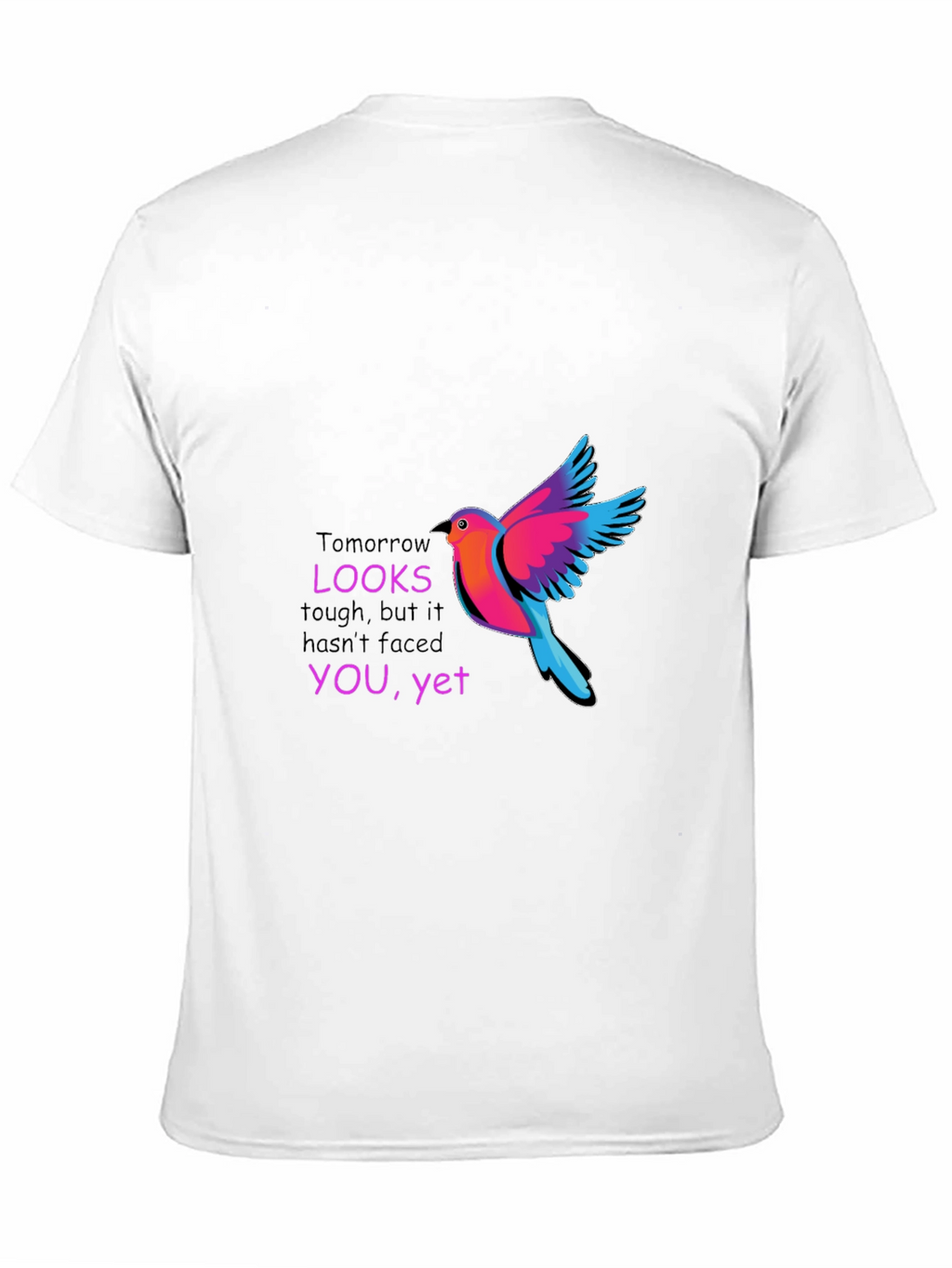 Motivational Bird Graphic Black T-Shirt
