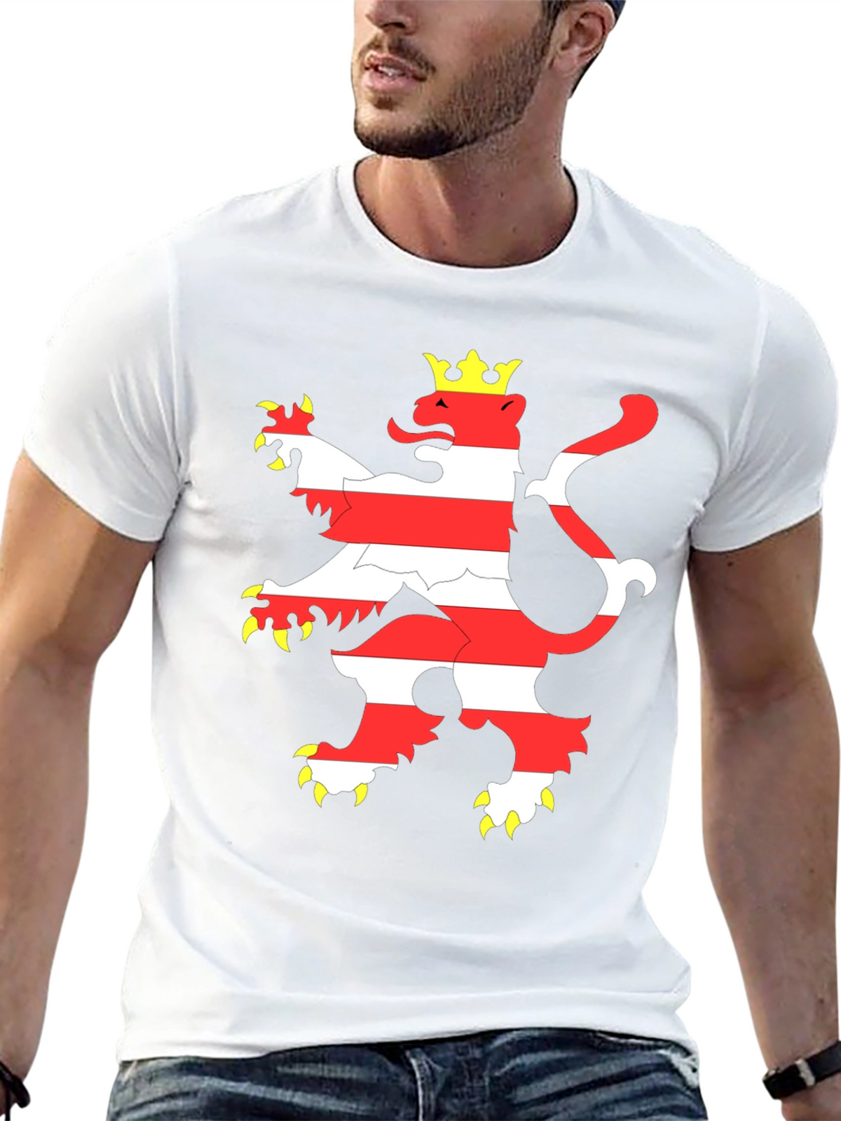 Luxembourg Lion Crest Graphic T-Shirt