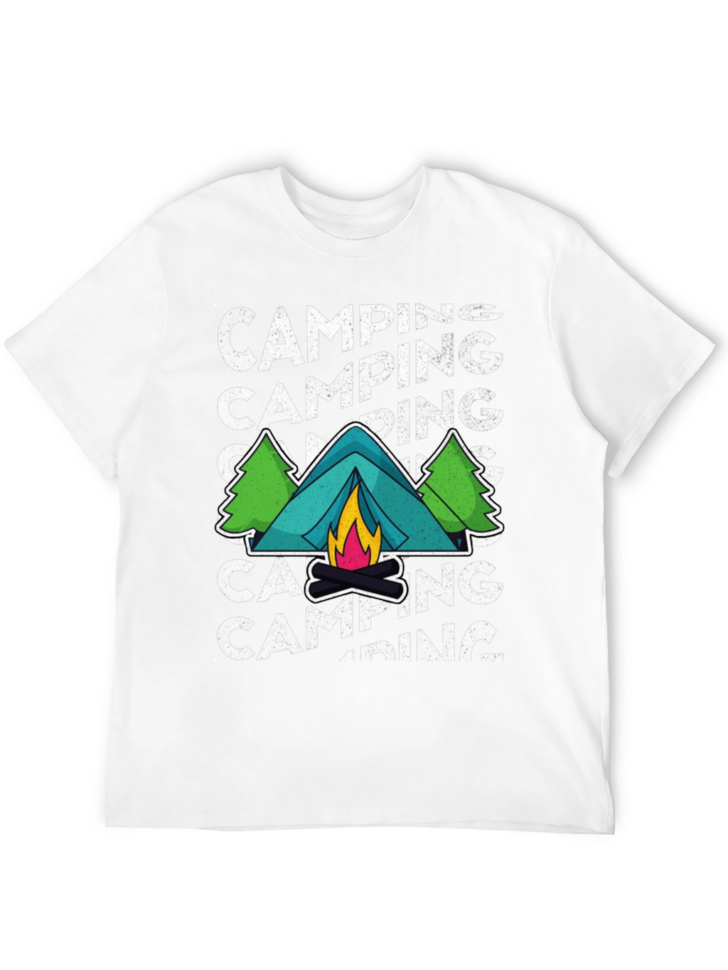Camping Adventure Graphic Tee - Black