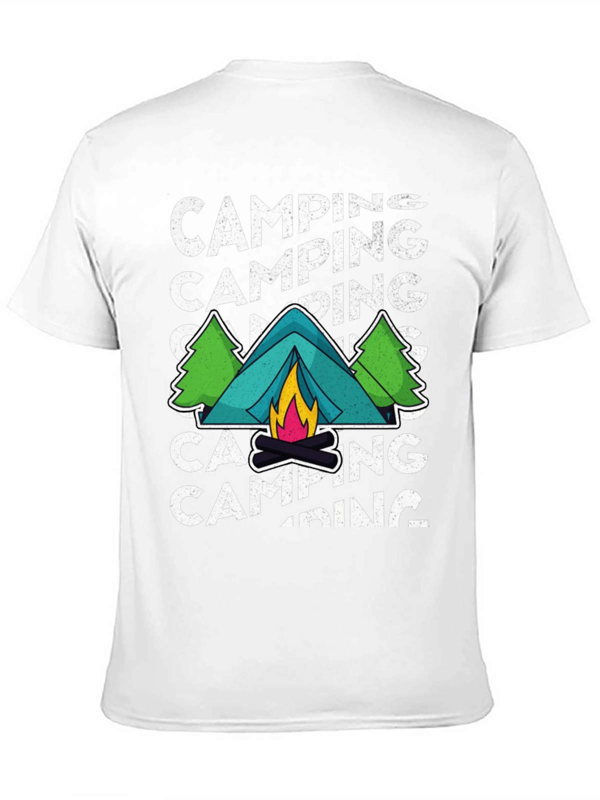 Camping Adventure Graphic Tee - Black