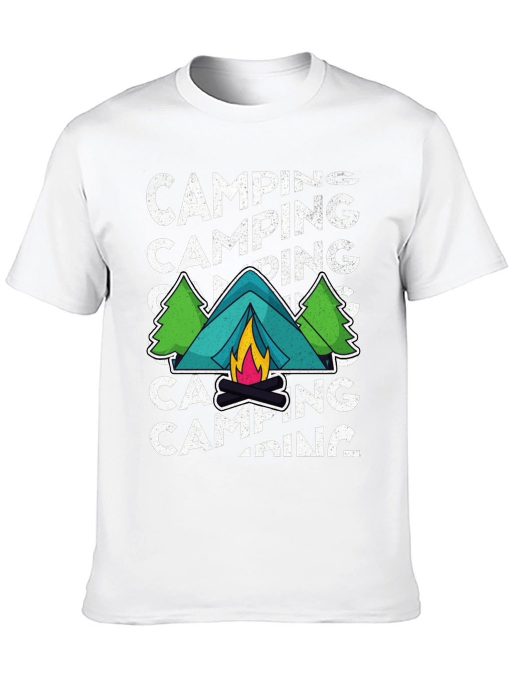 Camping Adventure Graphic Tee - Black